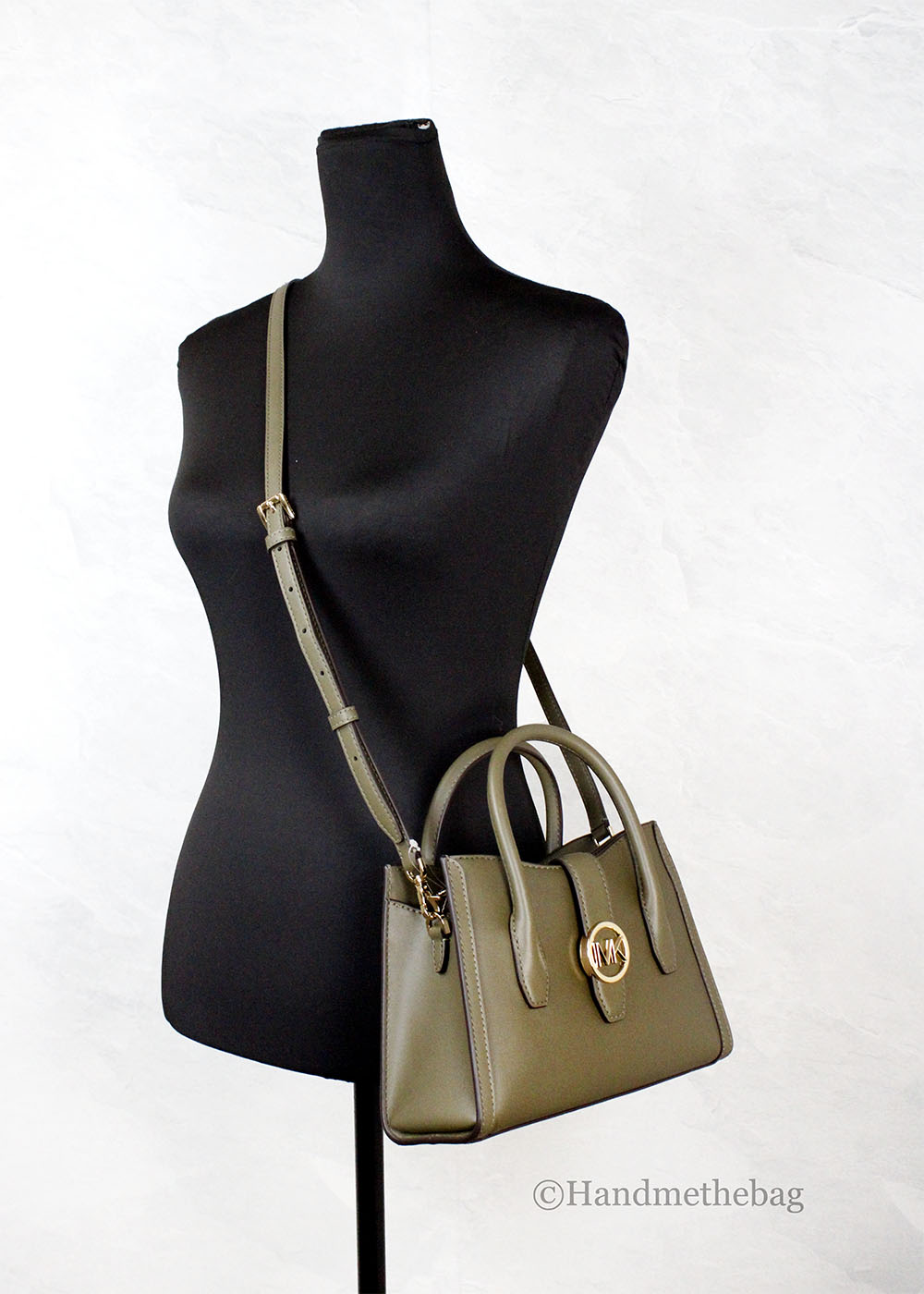 Michael Kors Gabby Small Olive Satchel Crossbody Bag