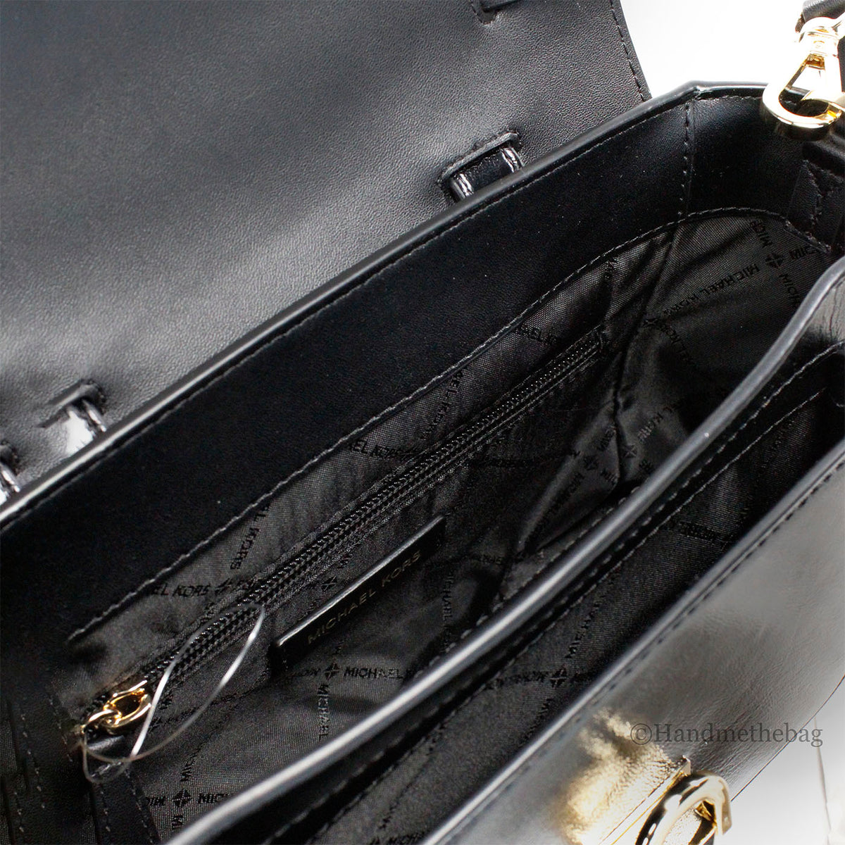 Michael Kors Manhattan Medium Slick Black Convertible Satchel