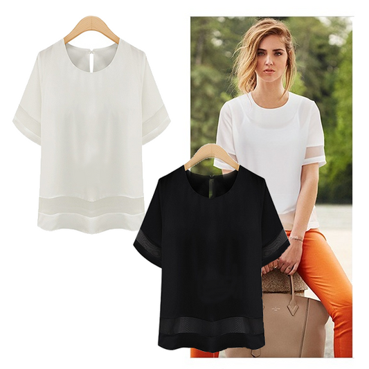 SIMPLE BEAUTY Boutique Blouse In Plus Sizes Too