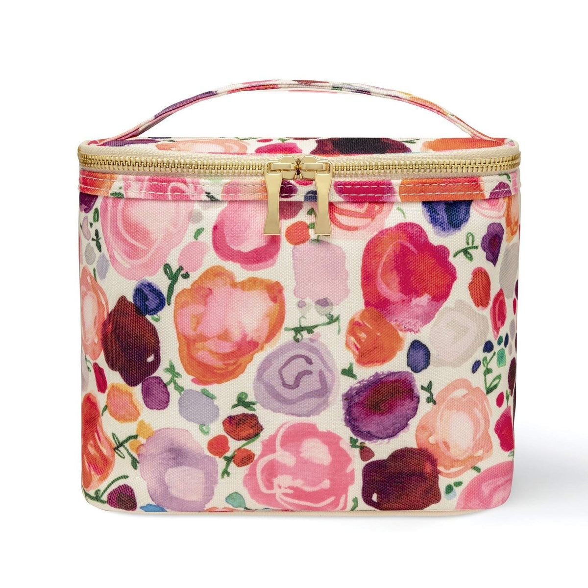 kate spade new york Insulated Lunch Tote Small Lunch Cooler Cute Lunch Bag for Women Thermal Bag with Double Zipper Close and Carrying Handle Floral