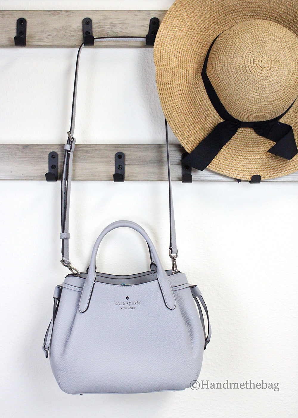 Kate Spade Dumpling Small Mountain Grey Leather Satchel Bag