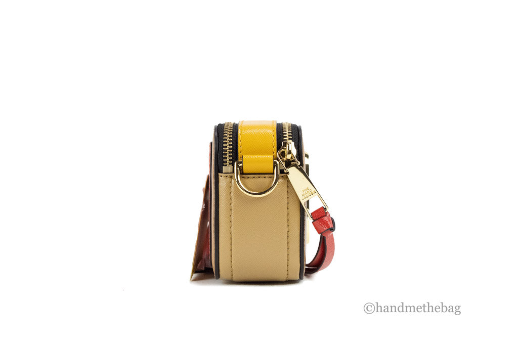 Marc Jacobs The Colorblock Snapshot Saffiano Leather Cathay Spice Shoulder Handbag