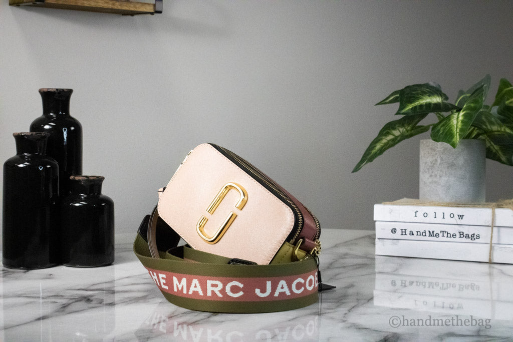 Marc Jacobs The Colorblock Snapshot New Rose Saffiano Leather Shoulder Handbag