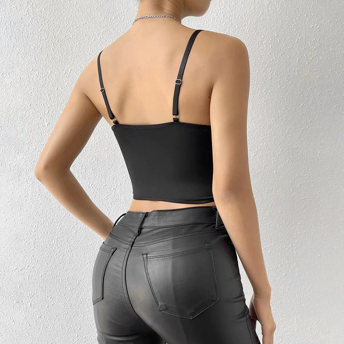 Women's Summer Backless Embroidered Mesh Corset Top