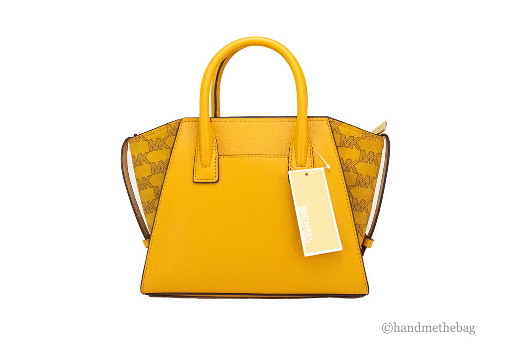 Michael Kors Avril Small Honeycomb Leather Suede Satchel