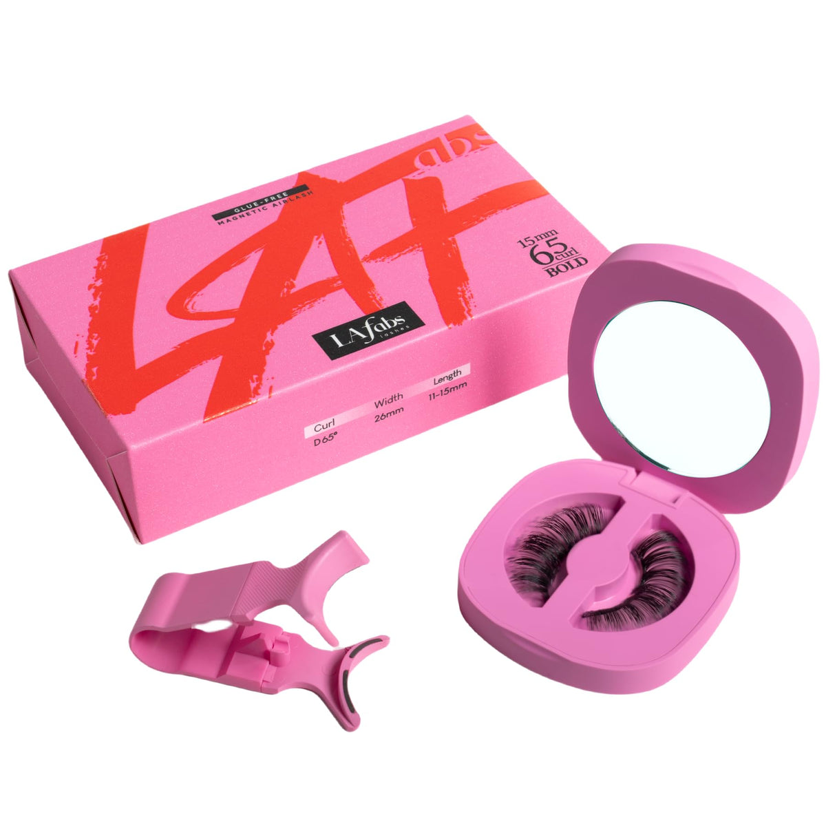 LAfabs Magnetic Eyelashes Bold Series Magnetic lashes with applicator Reusable Glue-free False Eyelashes Waterproof Lightweight Fluffy lashes Suit for Heavy Makeup