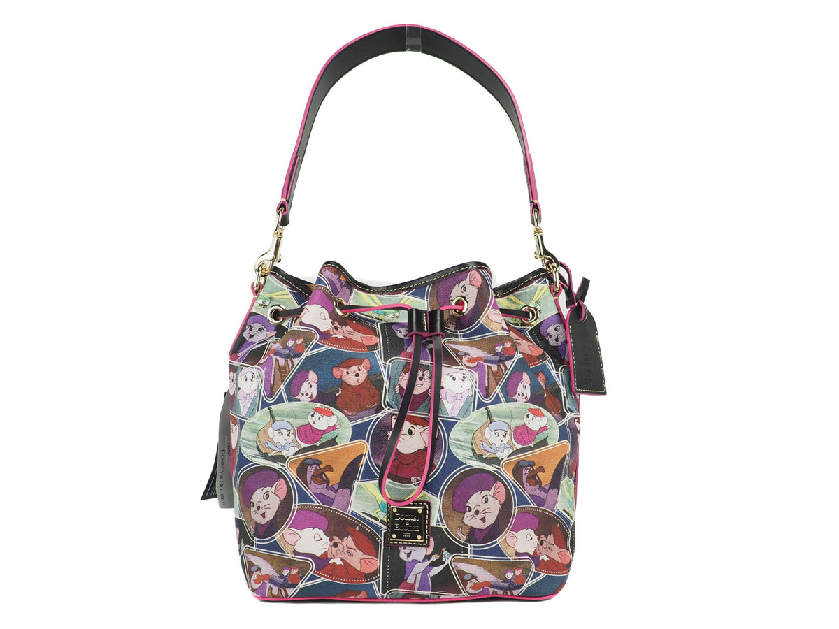 Dooney & Bourke Disney Rescuers Drawstring Bucket Shoulder Handbag