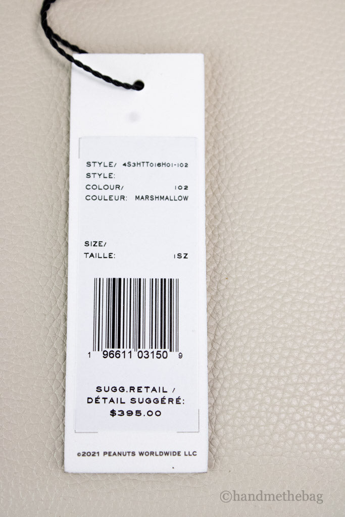 Marc Jacobs X Peanuts Small Ivory Leather Woodstock Tote