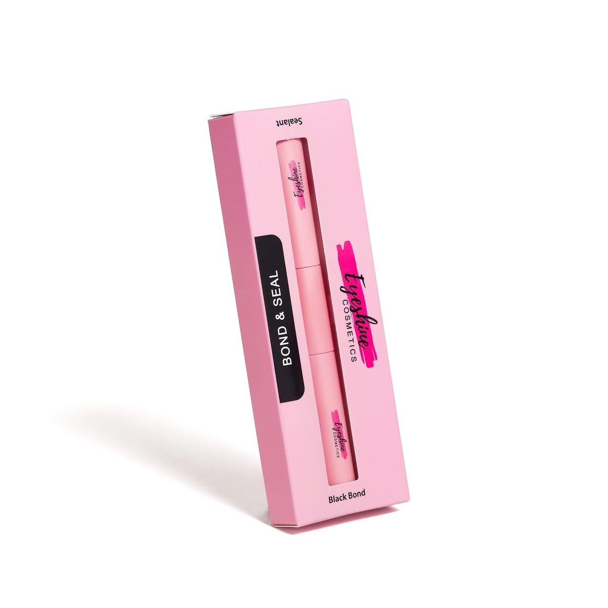 Eyeshine 2-in-1 Bond & Seal - Long-Lasting Lash Adhesive with Curved Brushand Tip Applicator for Flawless Lashes (Black)