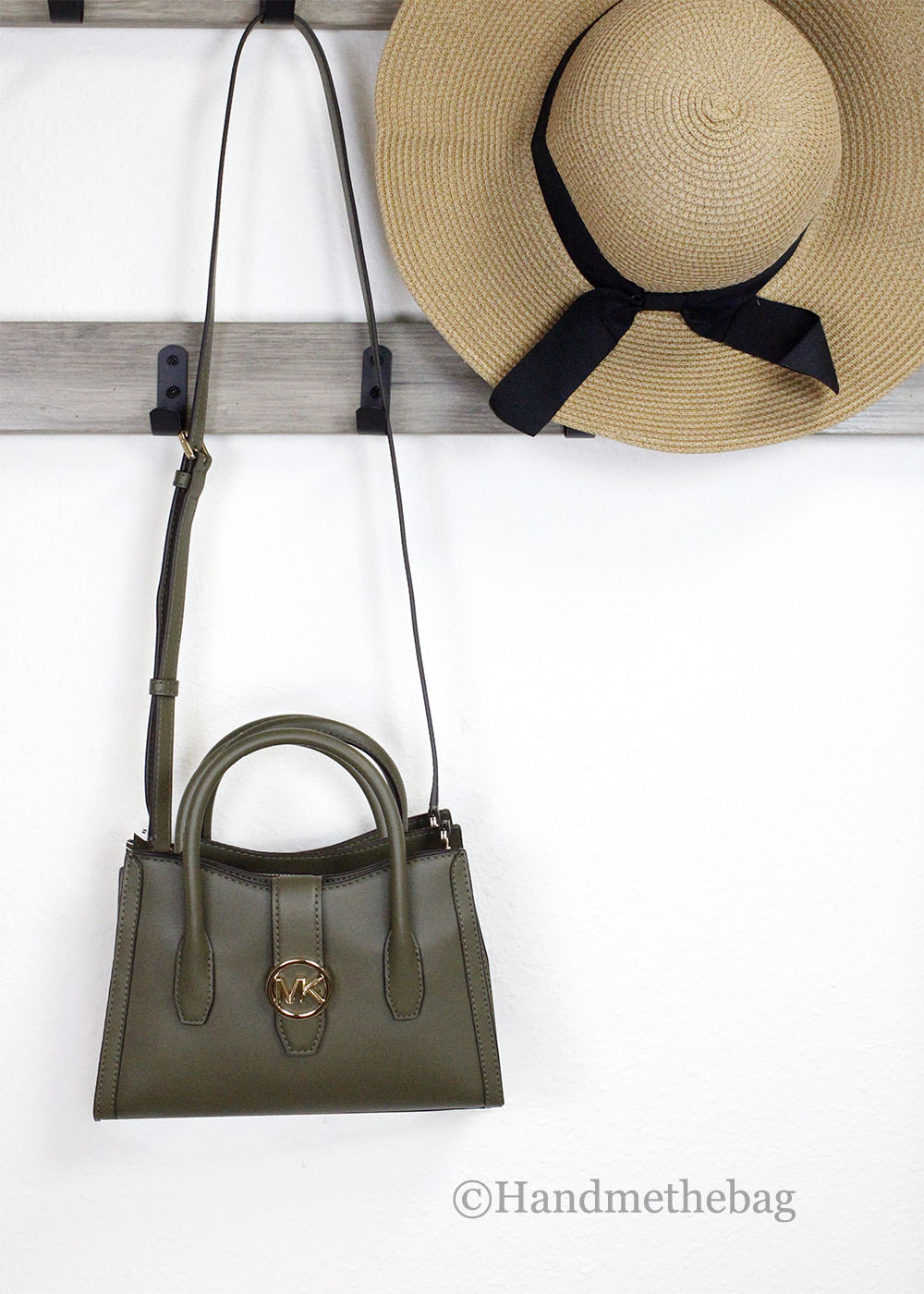 Michael Kors Gabby Small Olive Satchel Crossbody Bag