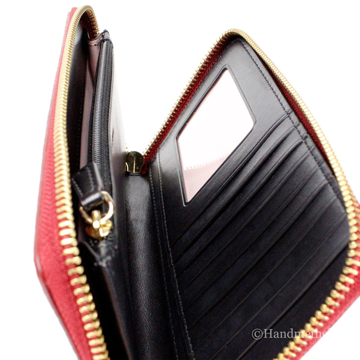Marc Jacobs Large Savvy Red Leather Continental Clutch Wallet