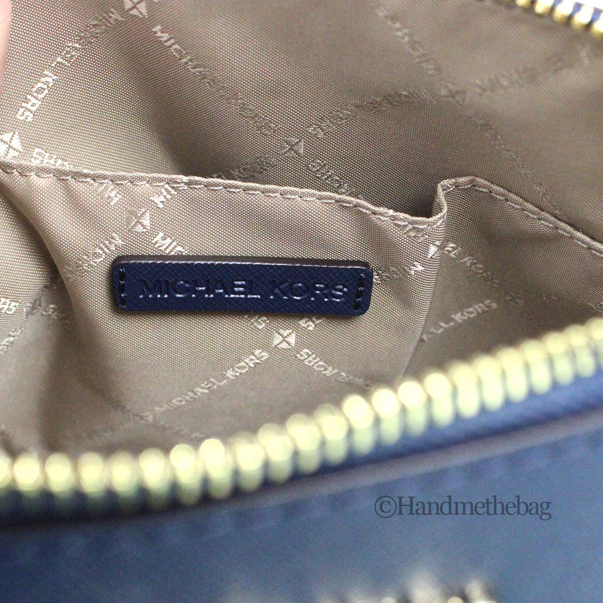 Michael Kors Jet Set Navy Leather X Dome Crossbody