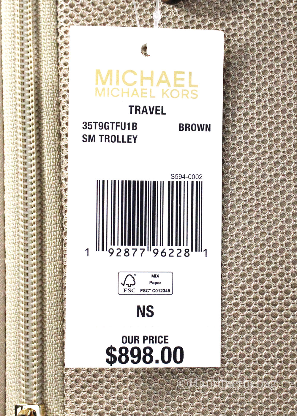 Michael Kors Travel Small Brown Trolley Rolling Suitcase