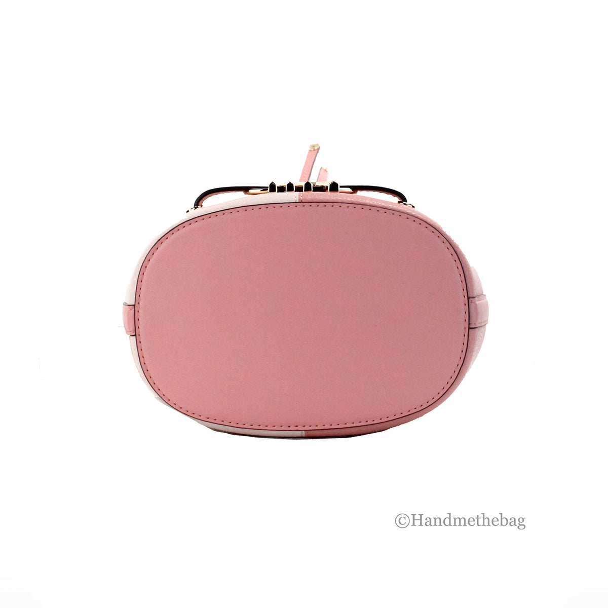 Michael Kors Reed Medium Primrose Leather Belted Bucket Messenger