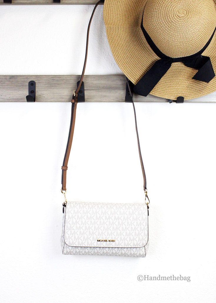 Michael Kors Jet Set Medium Vanilla Convertible Pouchette Bag