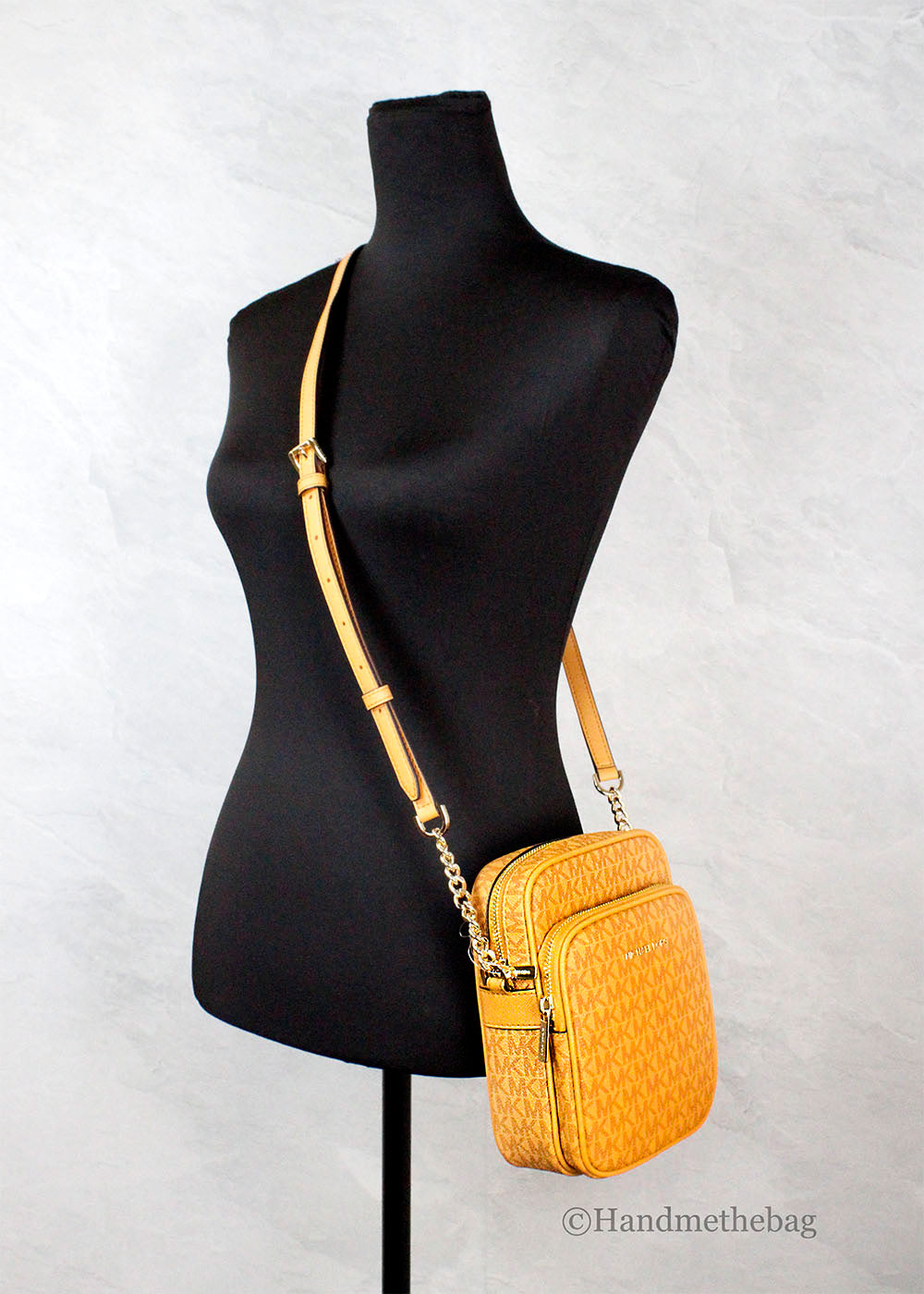 Michael Kors Flight Cider PVC North South Chain Crossbody