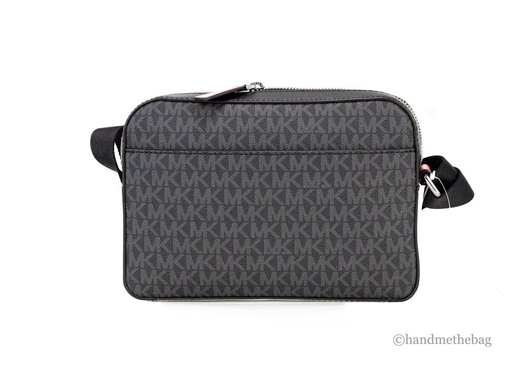 Michael Kors Cooper Small Black Pink Utility Crossbody Bag