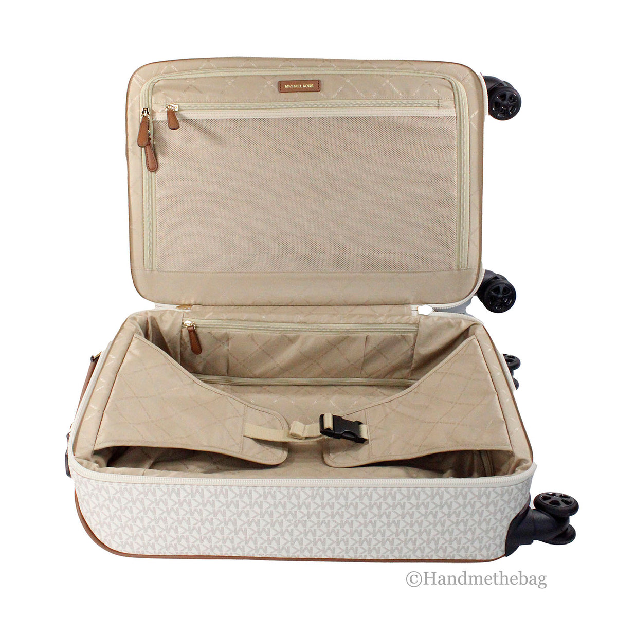 Michael Kors Travel Small Vanilla Trolley Rolling Suitcase