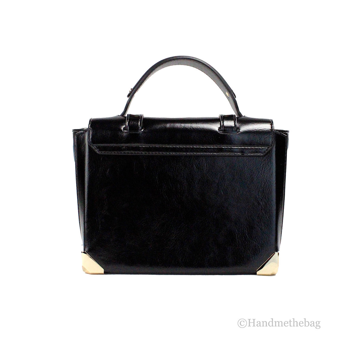 Michael Kors Manhattan Medium Slick Black Convertible Satchel