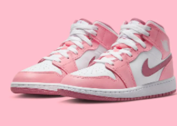 Limited Jordan 1 Mid Valentine's Day/ Shadow Grey SB Sneakers