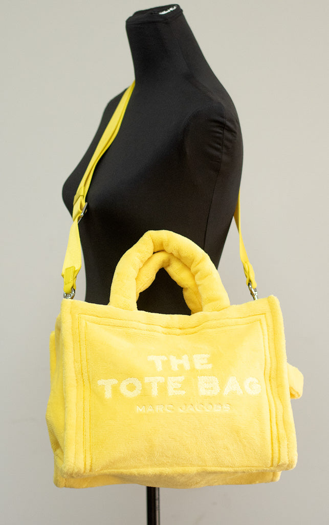 Marc Jacobs The Terry Tote Yellow Medium Soft Terry Fabric Crossbody Handbag