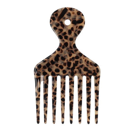 VOCOSTE Hair Picks for Curly Hair Gentle Detangling Wide Tooth Comb Afro Pick Hair Pick Comb Hangable Hair Styling Tool for Hair Care Black Brown