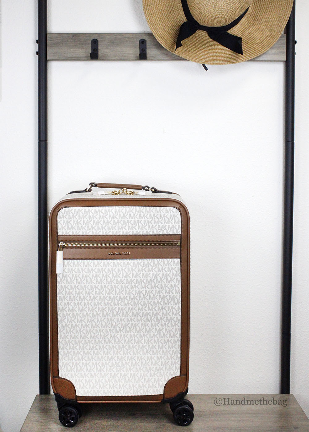 Michael Kors Travel Small Vanilla Trolley Rolling Suitcase