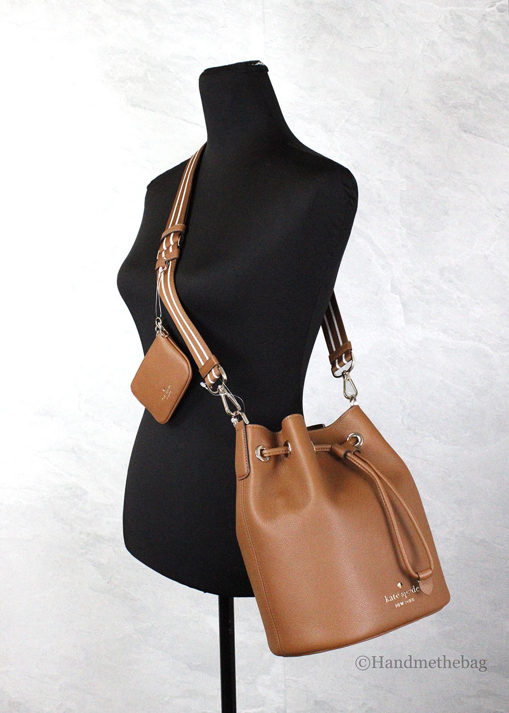 Kate Spade Rosie Medium Warm Gingerbread Leather Bucket Bag