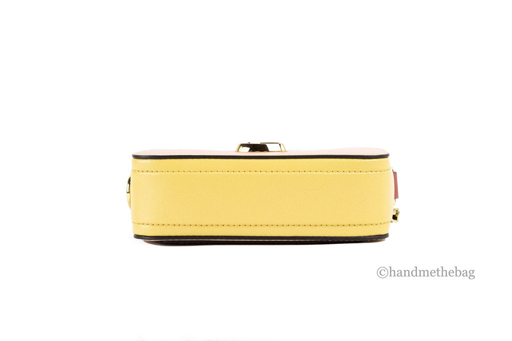 Marc Jacobs The Colorblock Snapshot New Rose Saffiano Leather Shoulder Handbag