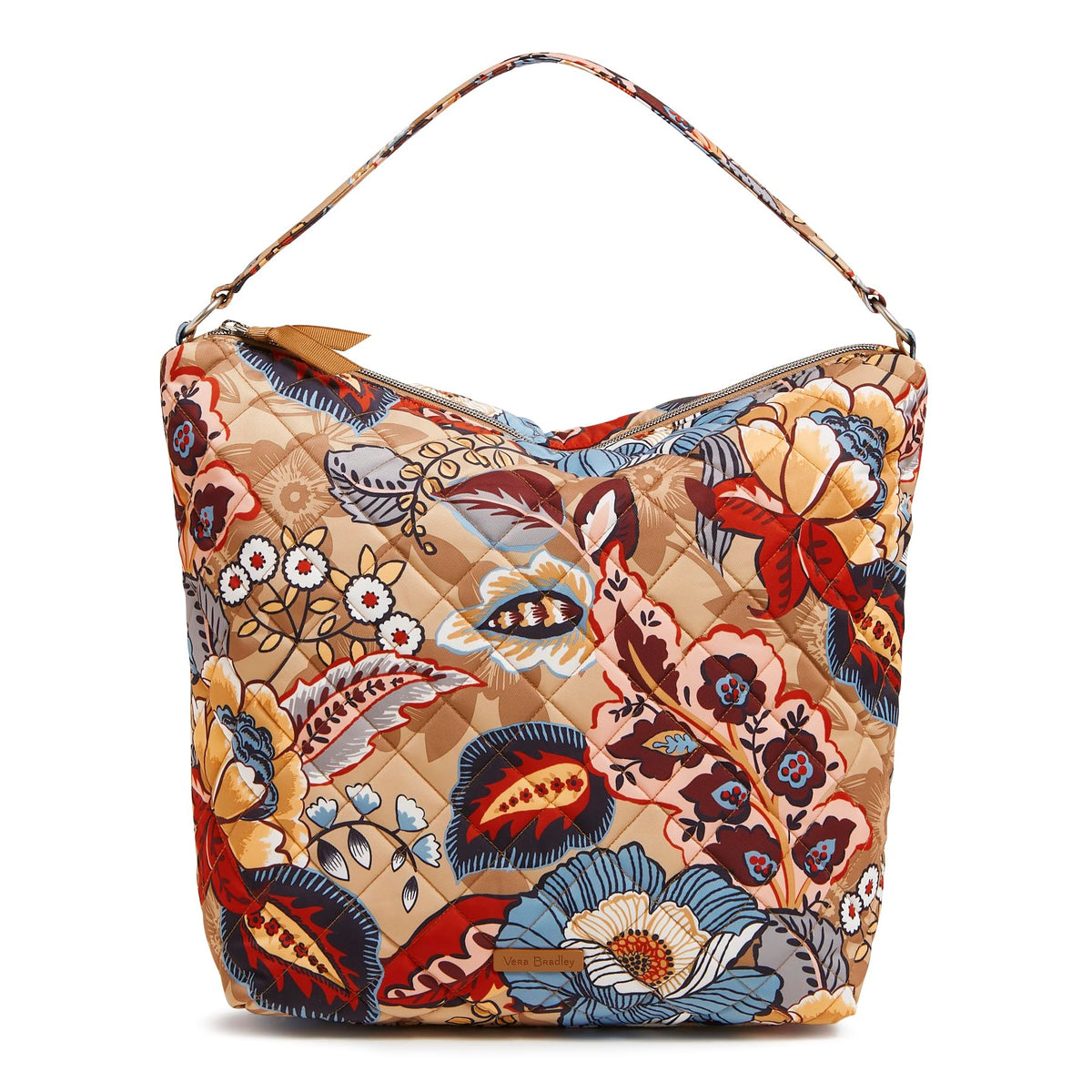 Vera Bradley Performance Twill Oversized Hobo Shoulder Bag Botanical Beauty