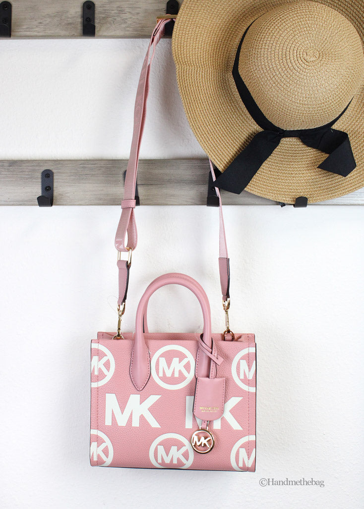 Michael Kors Mirella Small Primrose Embossed Shopper Crossbody Tote