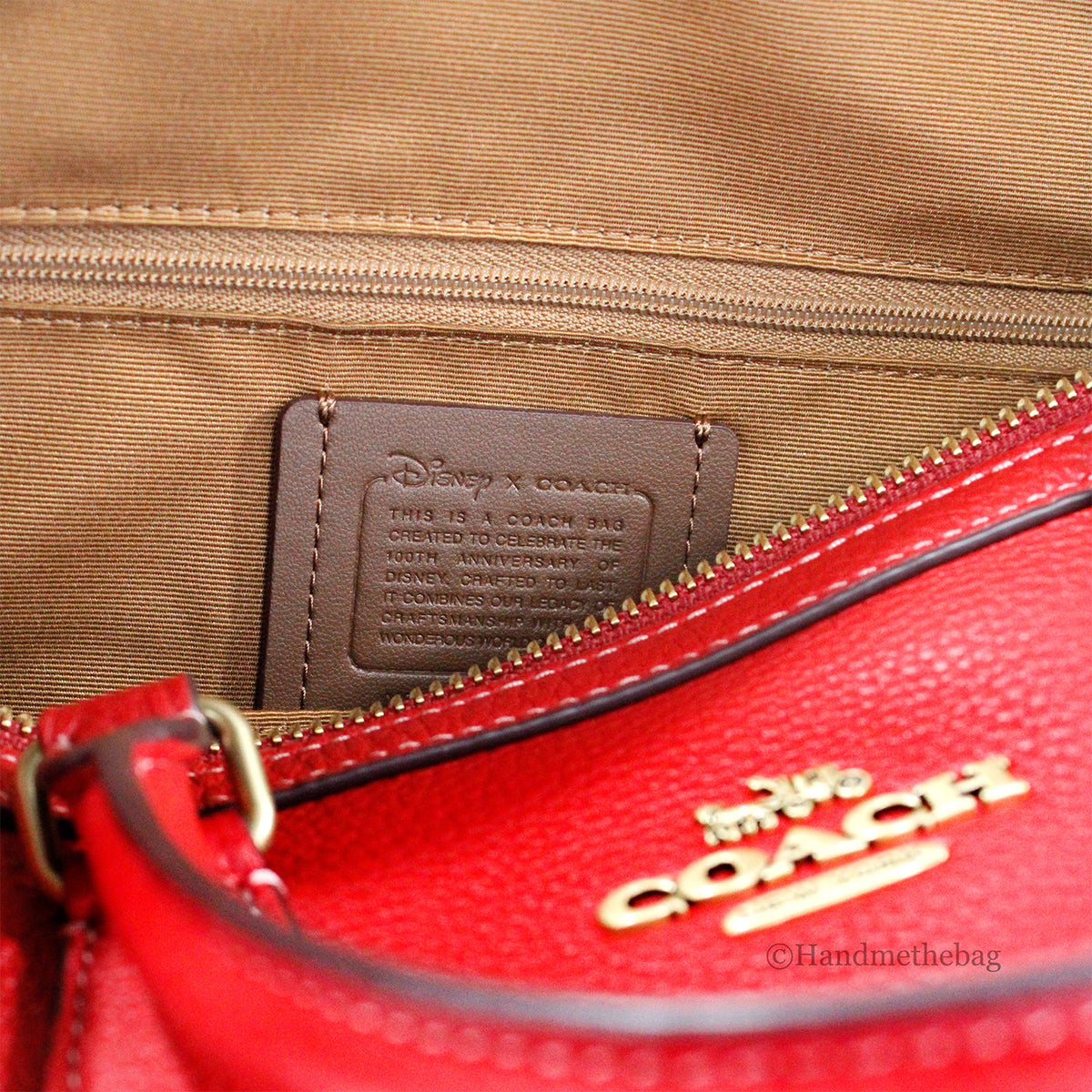 Coach X Disney Rowan Medium Red Minnie Mouse Satchel