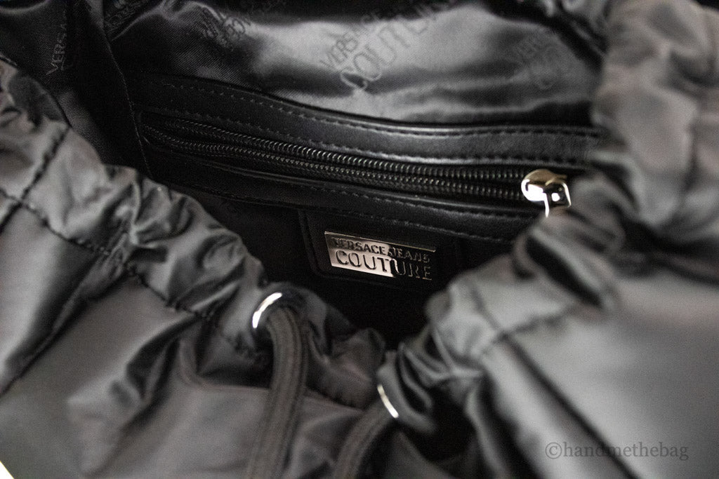 Versace Jeans Couture Small Black Nylon Safety Buckle Backpack