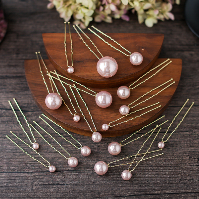 Bridal Hair Accessories, Pearl U-Shaped Hair Pins