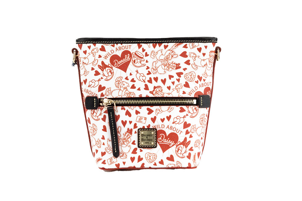 Dooney & Bourke Donald Daisy Heart Print Zip Sac Crossbody