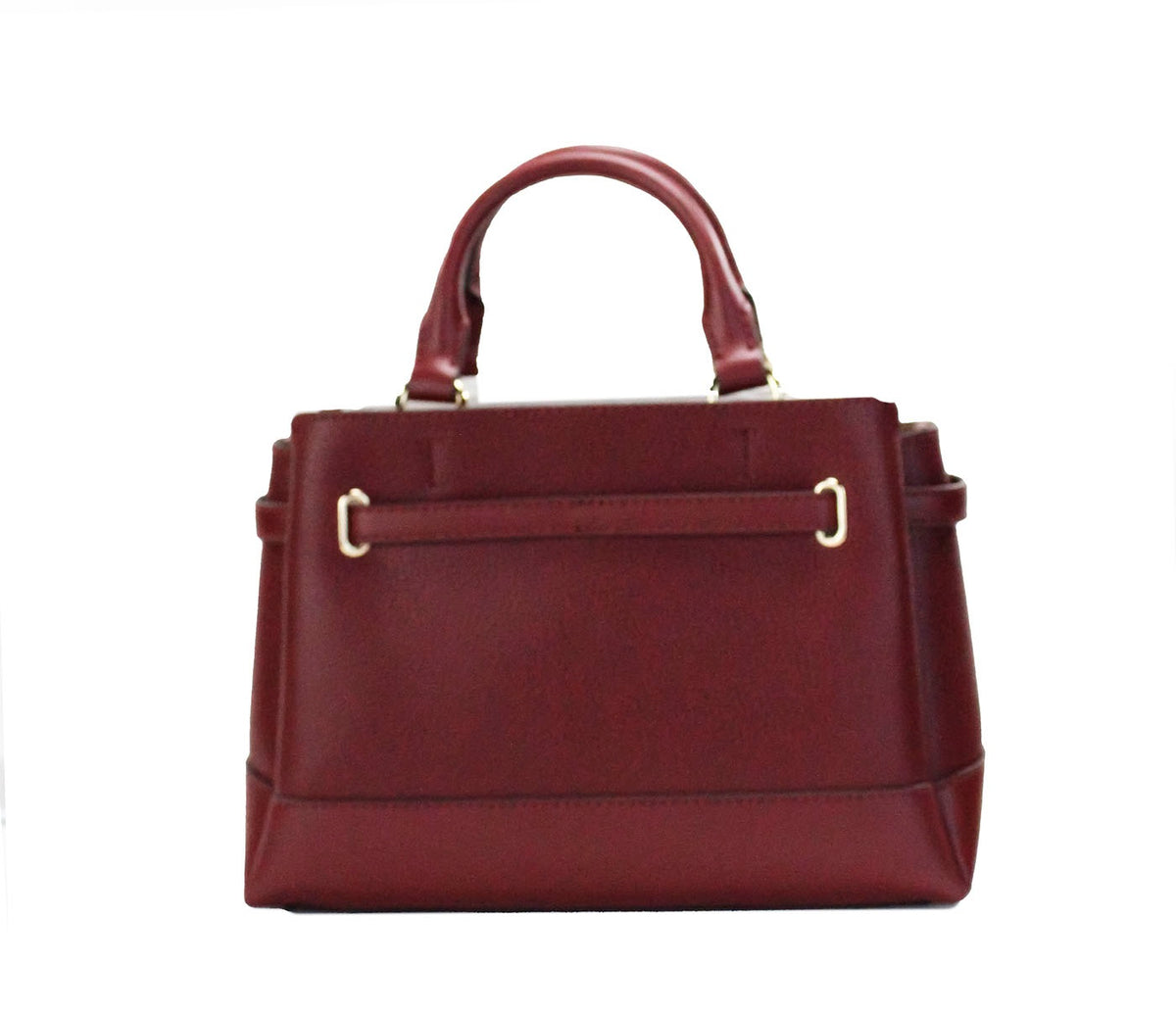 Michael Kors Reed Small Dark Cherry Center Zip Satchel