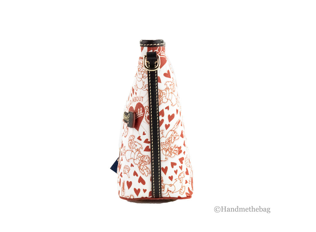 Dooney & Bourke Donald Daisy Heart Print Zip Sac Crossbody