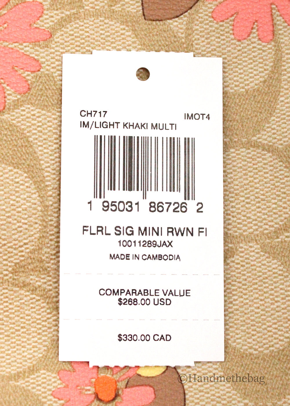 Coach Rowan Mini Floral Signature File Crossbody Handbag