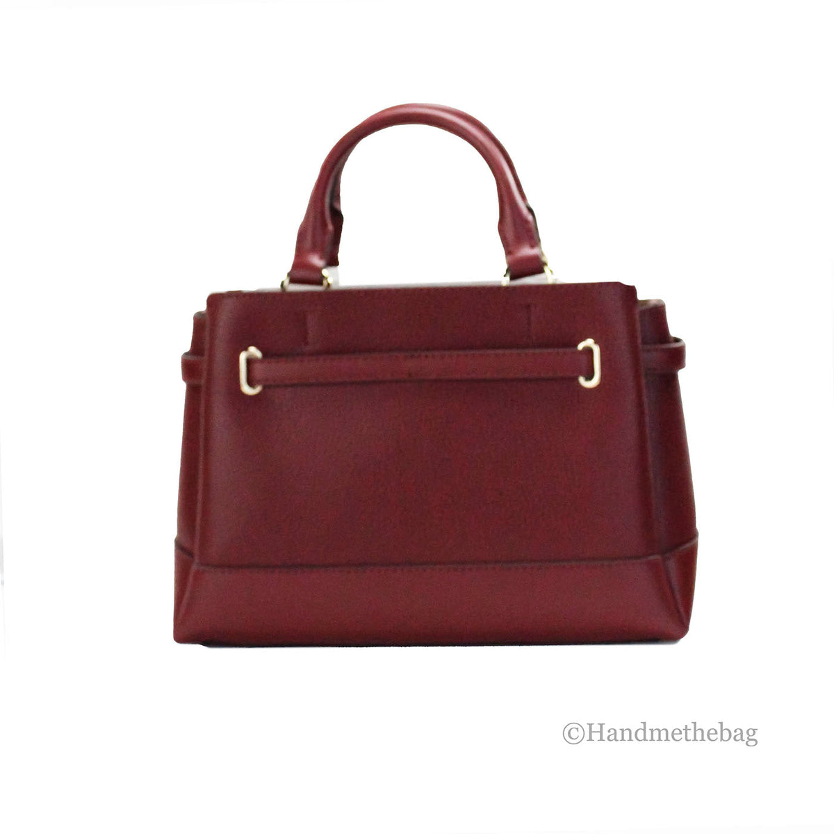 Michael Kors Reed Small Dark Cherry Center Zip Satchel