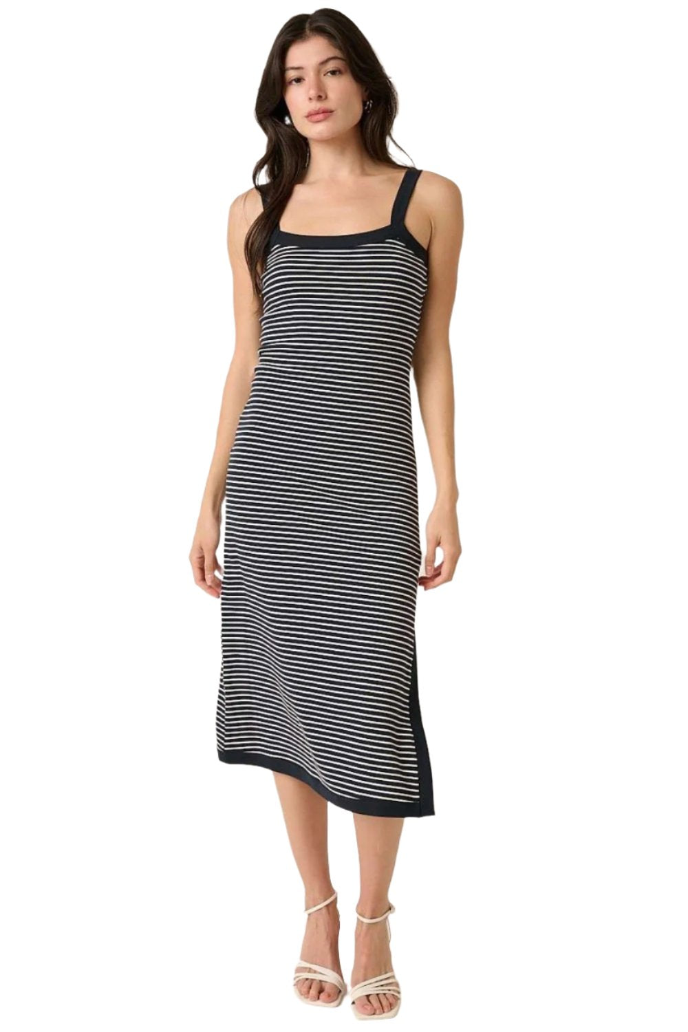 Mittoshop Contrast Striped Midi Cami Dress