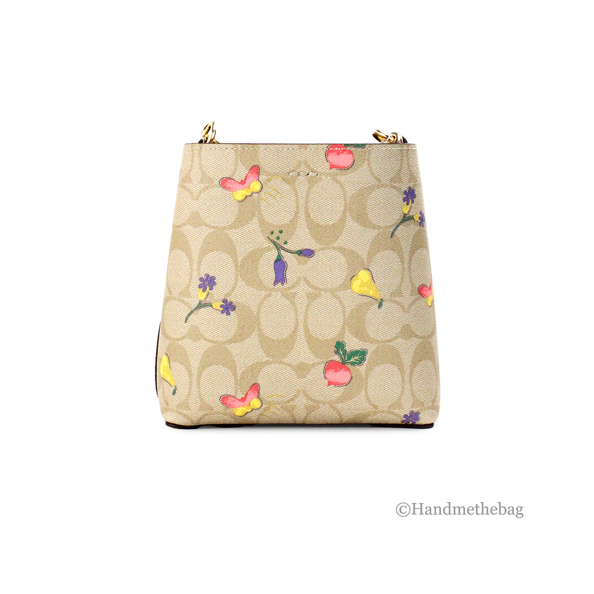 Coach Mini Town Bucket Signature Leather Dreamy Veggie Crossbody