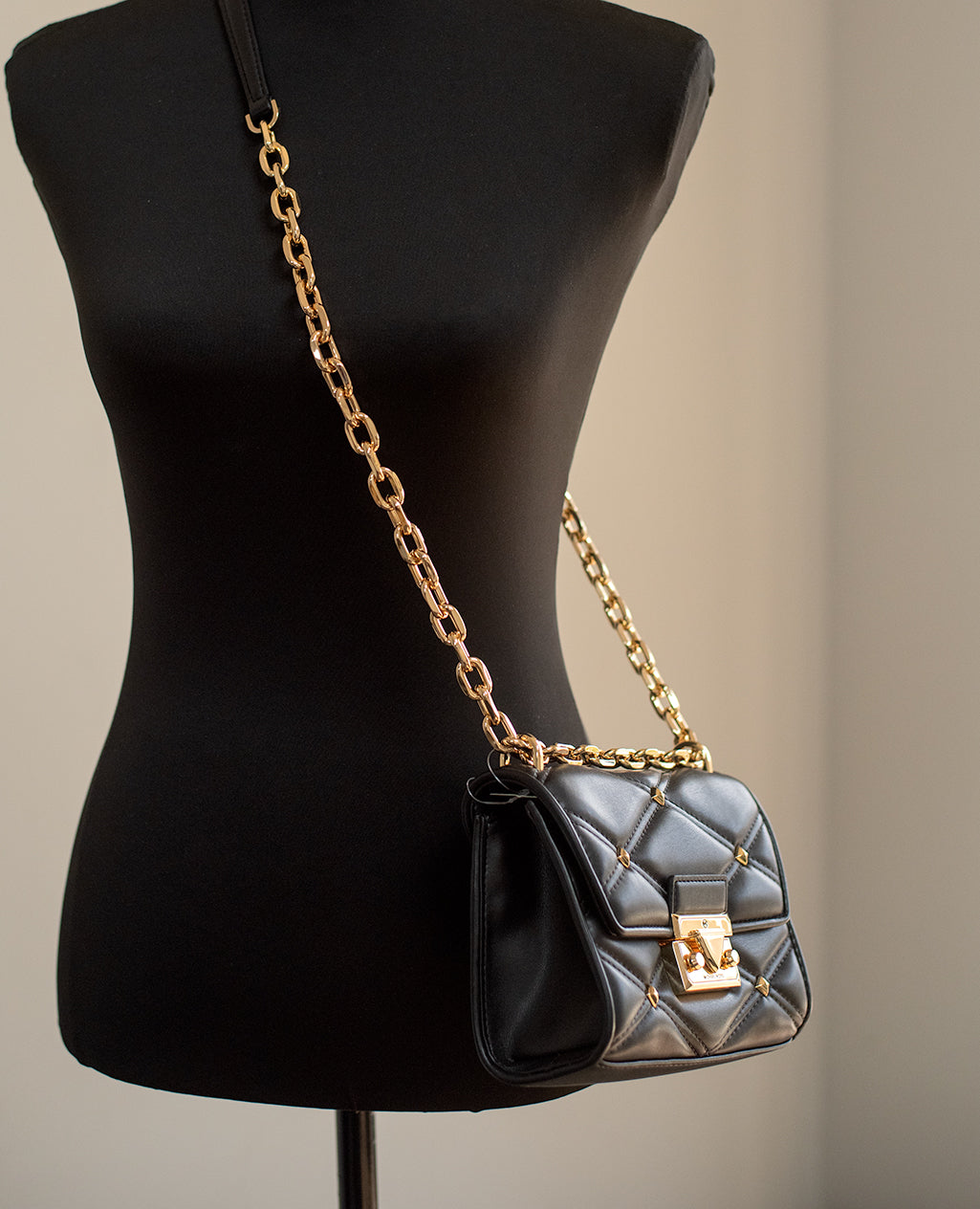 Michael Kors Serena Leather Studded Flap Crossbody Bag