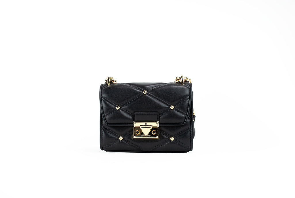 Michael Kors Serena Leather Studded Flap Crossbody Bag