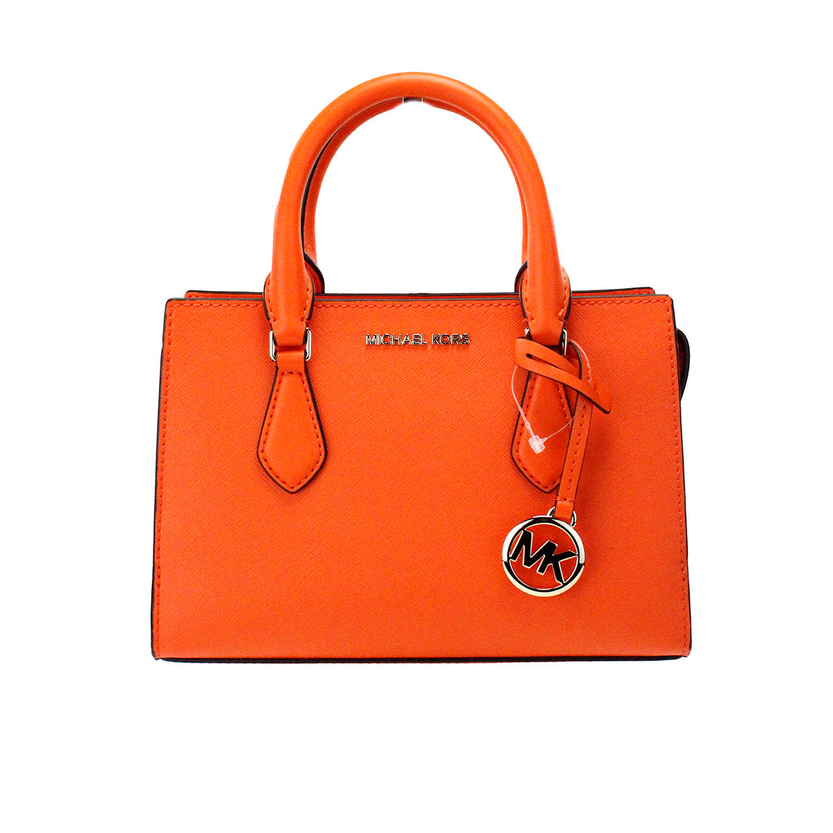 Michael Kors Sheila Poppy Leather Center Zip Satchel Bag
