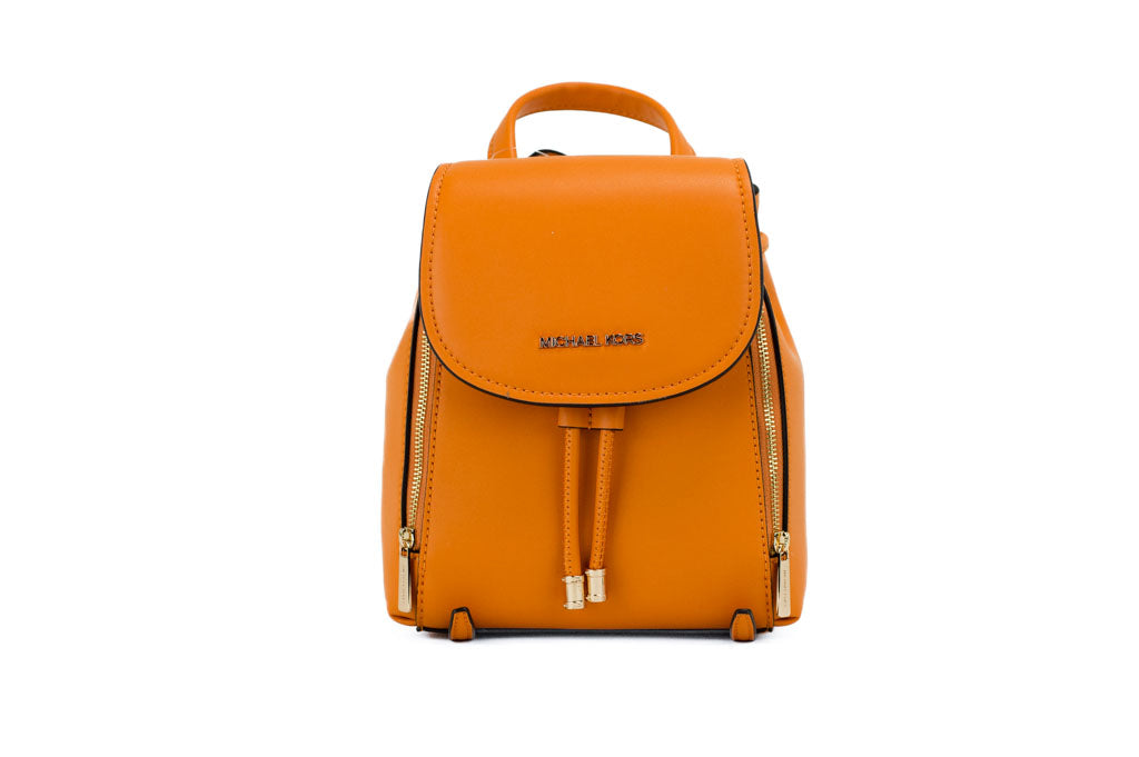 Michael Kors Phoebe Extra Small Honeycomb Smooth Leather Flap Drawstring Backpack