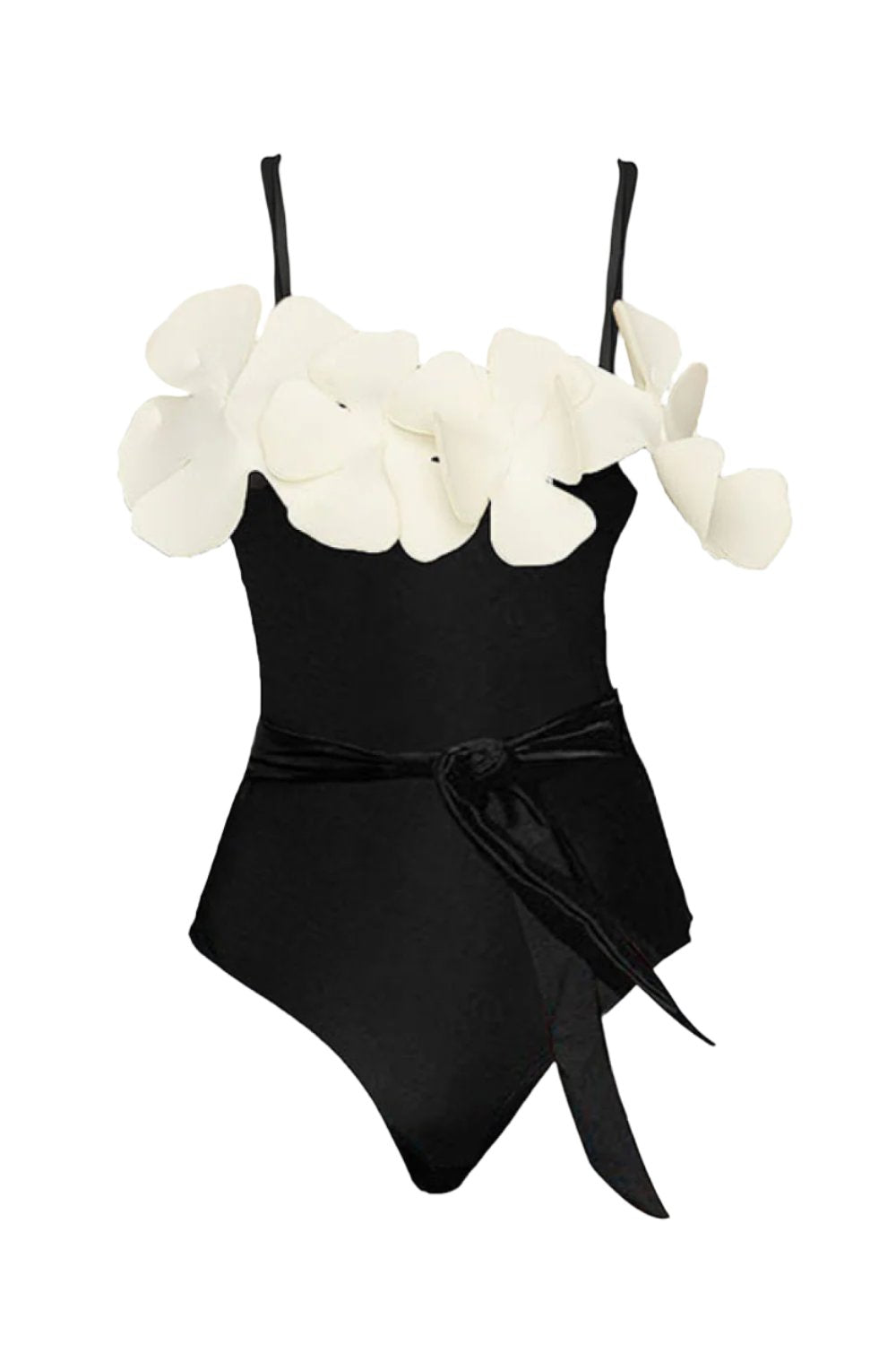 Contrast Flower Detail One-Piece Swimsuit